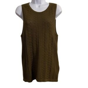 Guess Women Army‎ Olive Knit Sweater Tank Top Size S
